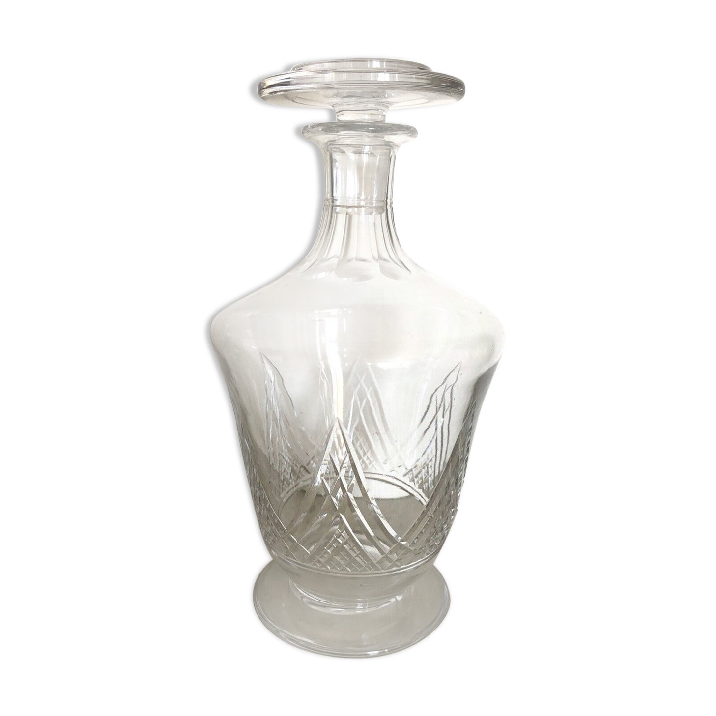 Carafe water wine crystal cut crystal of St. Louis model signed