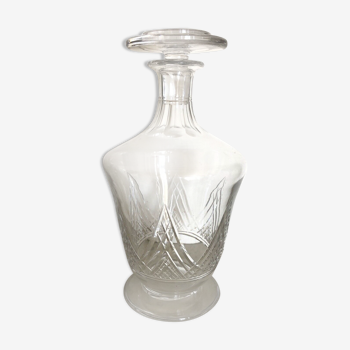 Carafe eau vin cristal taillé cristal de saint-louis modèle signé
