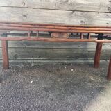 Asian low console in natural wood