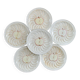 Vintage earthenware plates with a trompe l'oeil apple tart design
