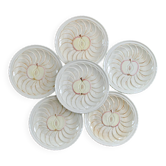 Assiettes vintage en barbotine trompe l'oeil tarte aux pommes