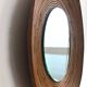 Italian rattan bamboo wall mirror, 1960s, 65 cm