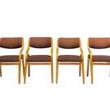 Set of chairs by Ludvík Volák for Dřevopodnik Holešov, Czechoslovakia, 1970s