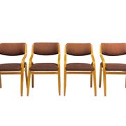 Set of chairs by Ludvík Volák for Dřevopodnik Holešov, Czechoslovakia, 1970s