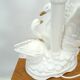 Porcelain lamp swans with vintage gold details