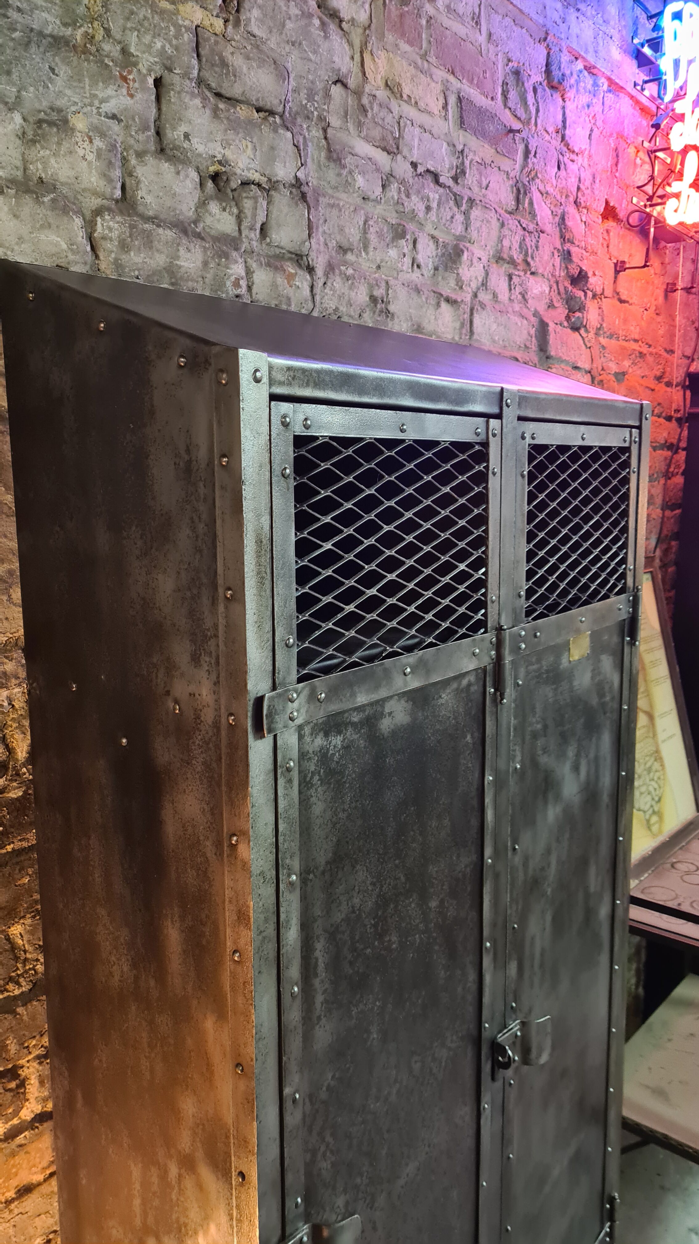 Old riveted workshop cloakroom