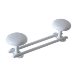 White metal wall coat rack, vintage