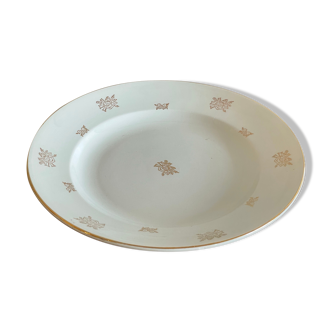 Hollow dish and pie dish pattern golden knots Sarreguemines