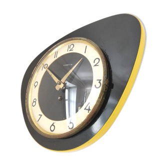 Horloge Vedette en formica forme libre années 60