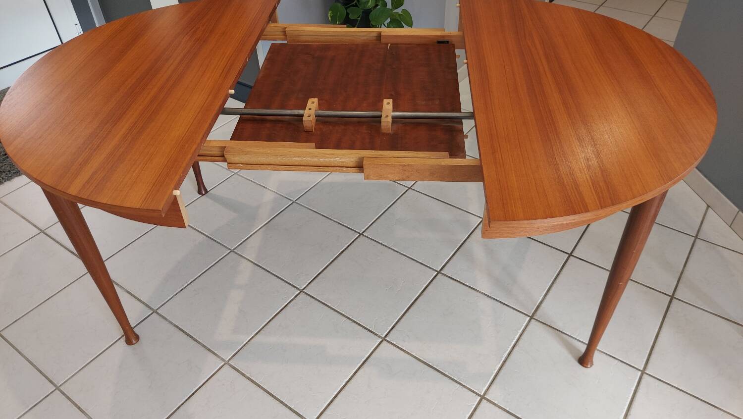 Scandinavian extendable table, vintage teak, 1970s