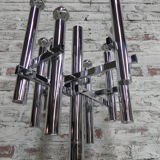 Standing chrome lamp uplight with 8 points of light