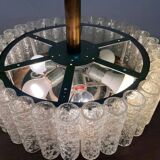 XL design midcentury glass chandelier by Doria, 1960s / Germany
