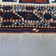 Vintage turkish kazak rug oriental 160x94 cm tribal small carpet, red and blue