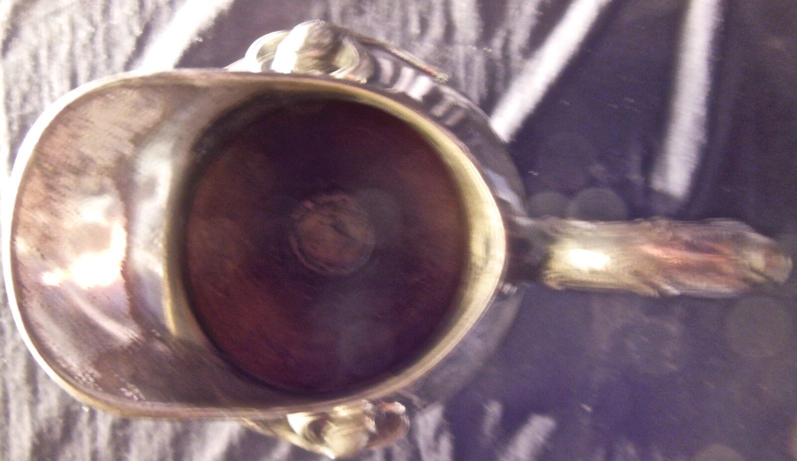 Art nouveau pourer,victor silver co,quadruple plate, liseron flower decoration