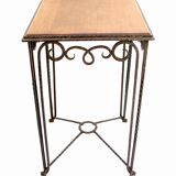 Art Deco console wood and metal