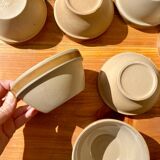 Set of 12 small stoneware bowls