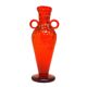 Vase, modernism, red glass, designed by M. Gołogórski, Poland, 1970s
