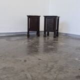 Vintage oak stools made in Worpswede Germany
