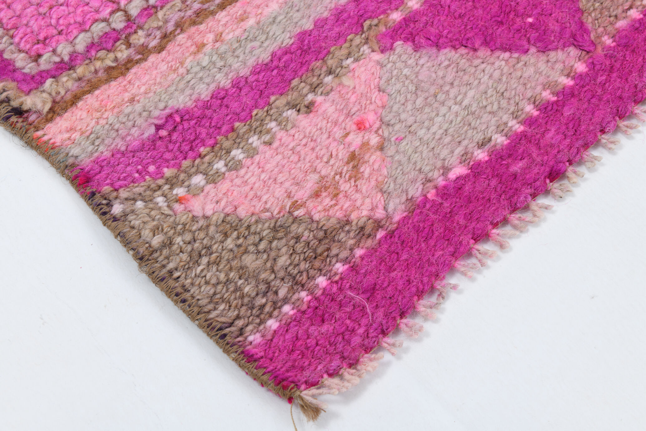 Pale pink vintage runner rug 300x86cm