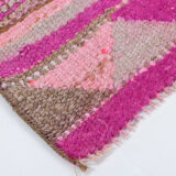 Pale pink vintage runner rug 300x86cm