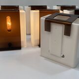 Set of 8 space age plexiglass wall lights - space age wall light 1960