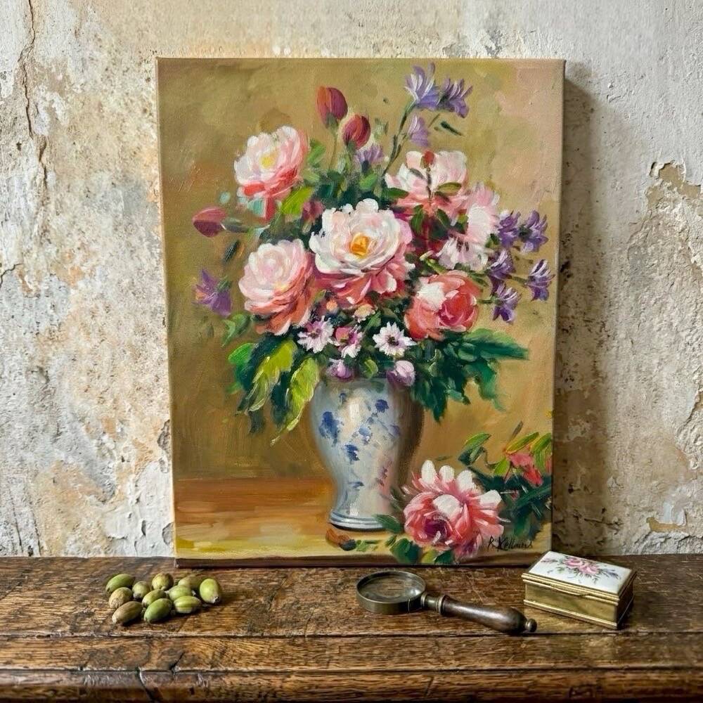 Still Life with Peonies by Peter Kelland