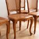 Set of 6 Louis XV chairs in wood and caning.