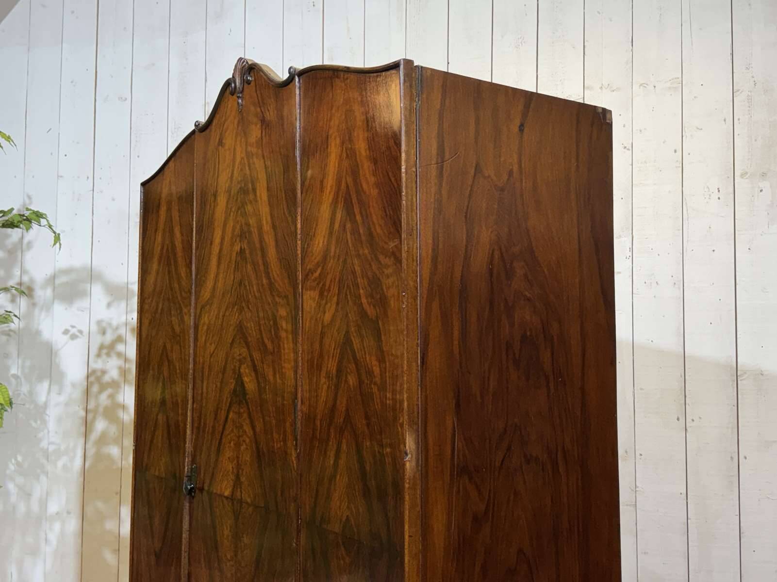 English wardrobe from the 1930s in walnut.
