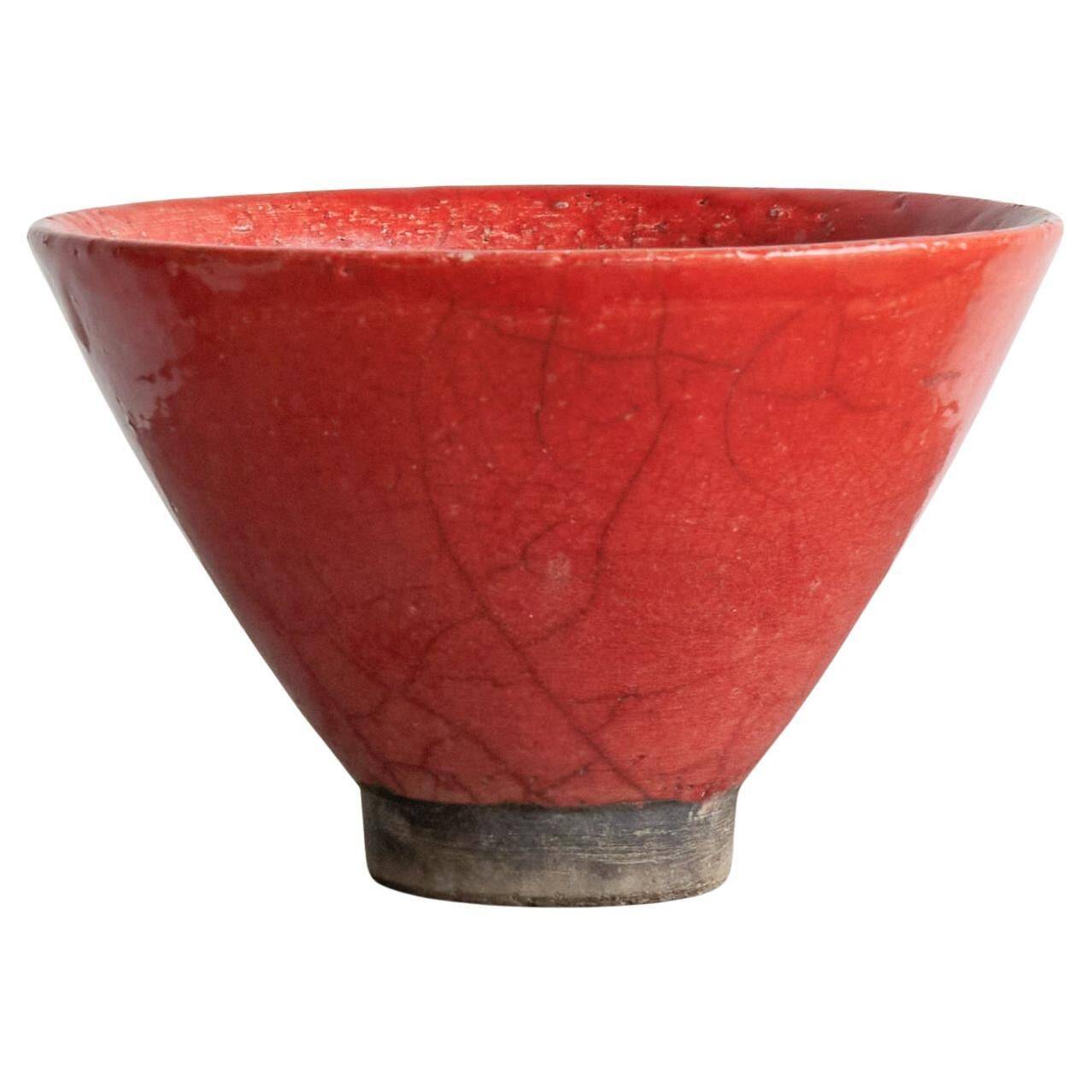 Cracked "Sang de Boeuf" bowl, glazed, early 20th century