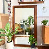 Vintage wooden door mirror 132x79