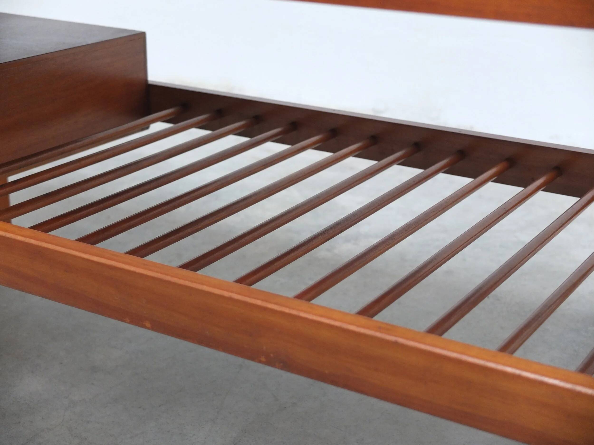 Walnut coffee table with ceramic tile by Jos De Mey for Van Den Berghe-Pauvers, 1960s