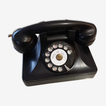 Téléphone noir en bakélite canadien Northern Electric 1936/1940 The Uniphone