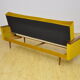 Yellow velvet sofa with fold-out function, 1960s