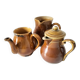 Trio de pichets en grès dont Poterie de Vendeuvre – charme bistrot