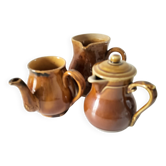 Set of three stoneware jugs from Vendeuvre Pottery – bistro charm