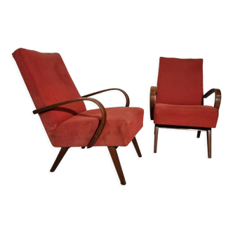 Fauteuils vintage par Jaroslav Smidek, années 1960, Set de 2