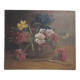 Tableau floral huile sur panneau 1920