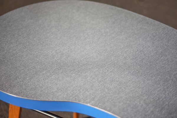 Table haricot formica et pieds compas, table bureau, table d'appoint, table vintage, 60's