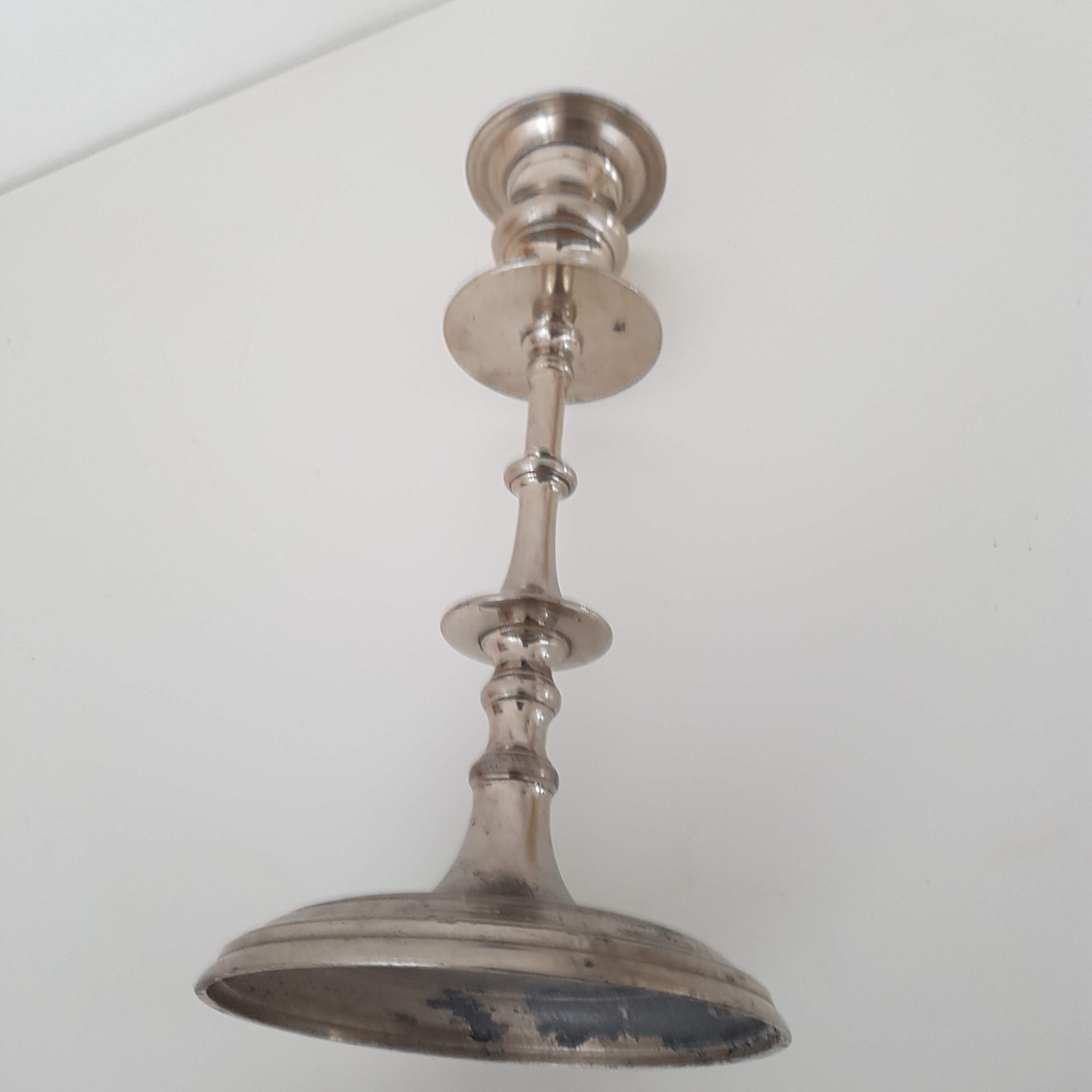 Candlestick former metal silver