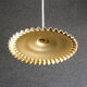 Antique suspension lamp in white and gold painted opaline delivered with cable, socket and brass claw