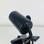 3 clip-on spotlights, black metal, 1960s, vintage
