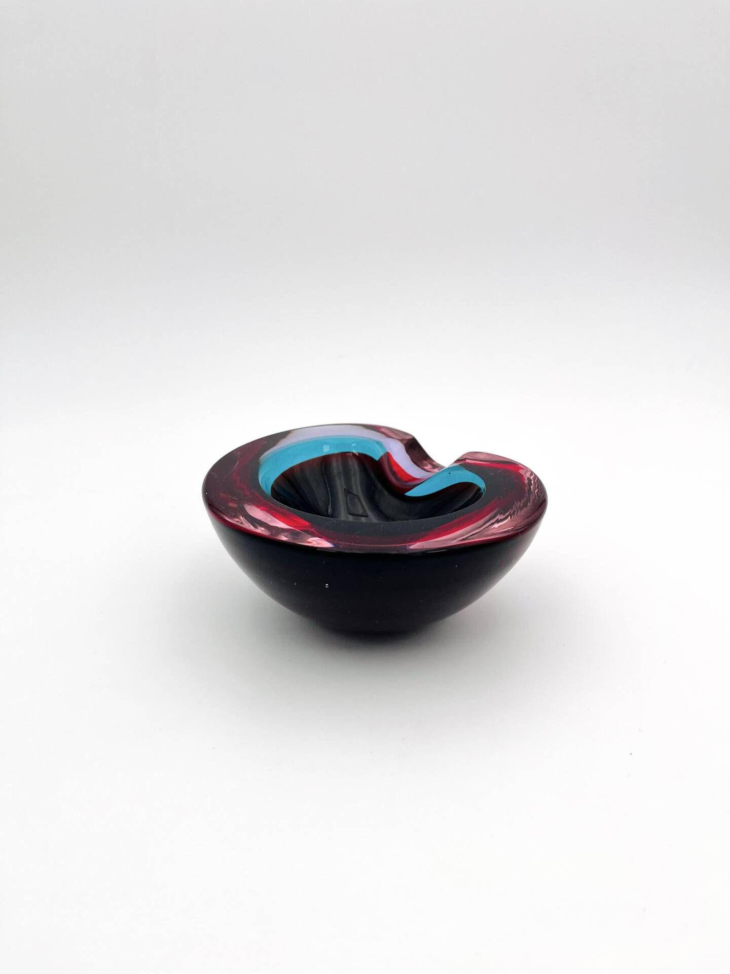 Sommerso Flavio Poli Murano 1960 Ashtray Bowl