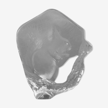 Squirrel crystal paperweight Mats Jonasson