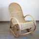 Rocking chair bambou rotin vintage
