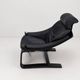 Kroken Armchair in Black Leather by Ake Fribytter for Roche Bobois