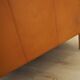 Orange leather sofa, Danish design, 1970s, production: Denmark