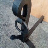 Pair of modernist andirons from the 1930s/40s