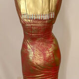 Lampe torchère statue égyptienne rouge