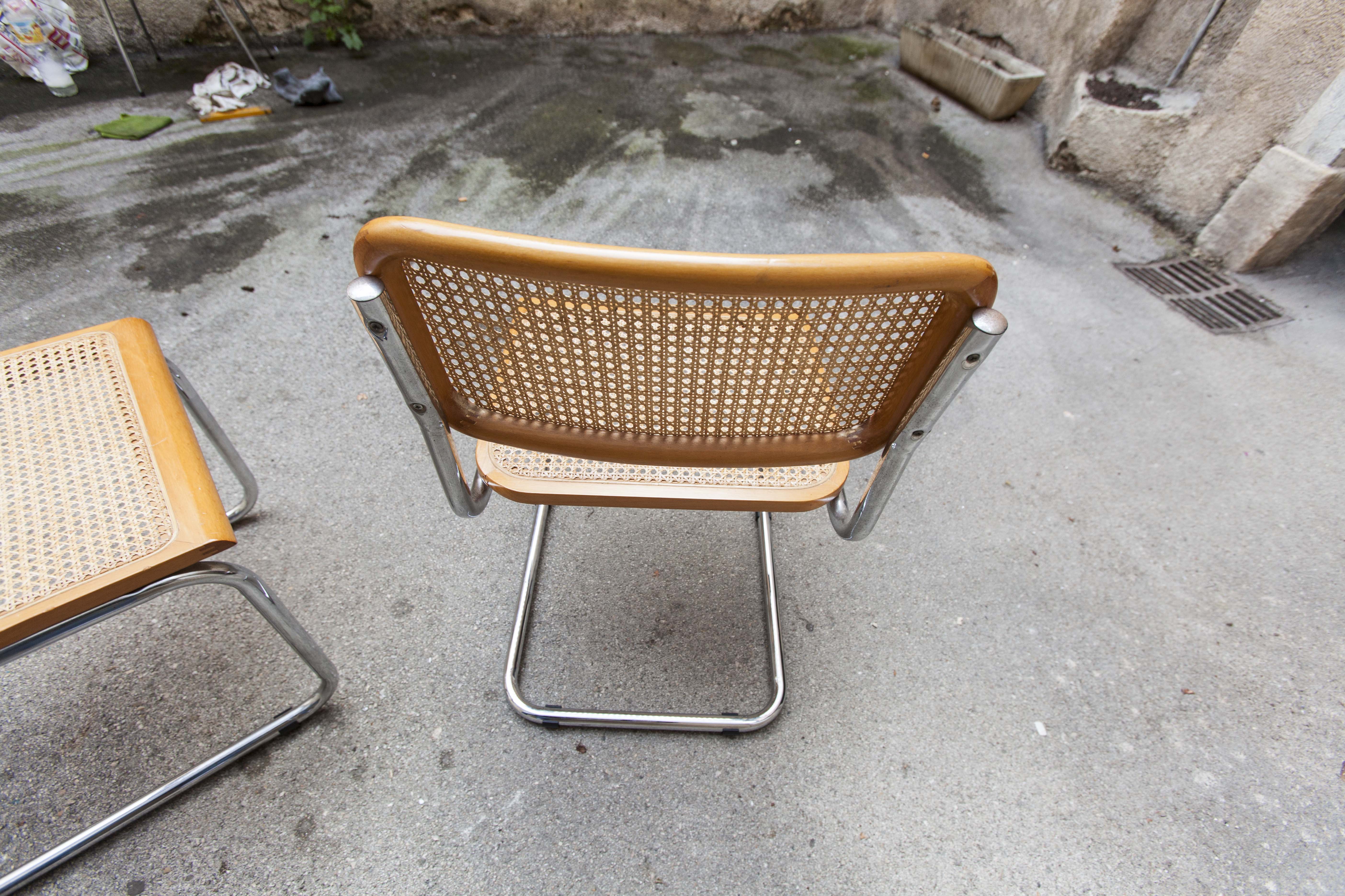 Pair of chairs, Marcel Breuer B 32