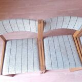 6 Danish Farstrup Scandinavian vintage chairs 1960 solid beech